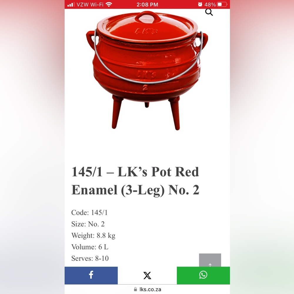 LK’s Cast Iron 3-legged Pot